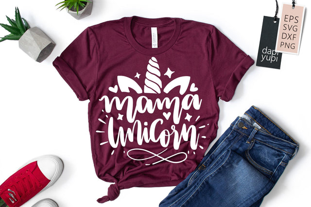 Mama Unicorn SVG dapiyupi store 