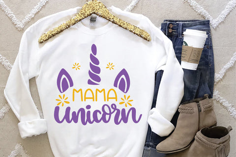 Mama Unicorn SVG SVG Creativeart88 