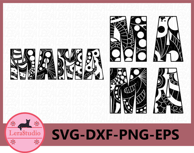 Mama Zentangle Svg SVG Lerastudio 