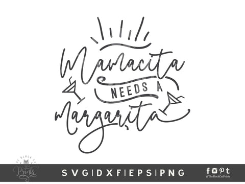 Mamacita Needs A Margarita | Cinco De Mayo Cut File SVG TheBlackCatPrints 