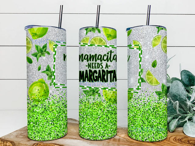 Mamacita Needs A Margarita, Drinking Tumbler, 20oz Skinny Tumbler Sublimation Designs Sublimation BouDesign 