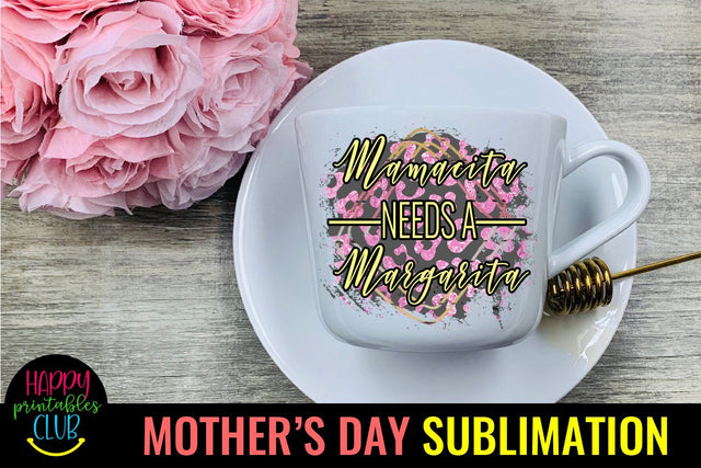 Mamacita Needs Margarita-Mothers Day Sublimation-Mom PNG Sublimation Happy Printables Club 