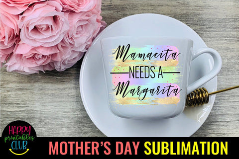 Mamacita Needs Margarita-Mothers Day Sublimation-Mom PNG Sublimation Happy Printables Club 