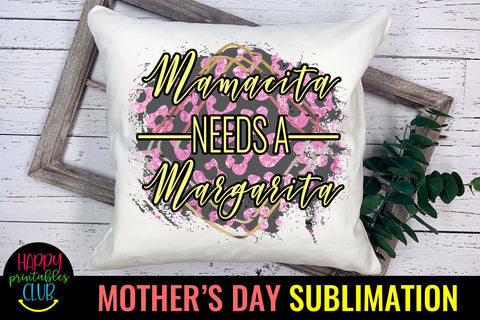 Mamacita Needs Margarita-Mothers Day Sublimation-Mom PNG Sublimation Happy Printables Club 