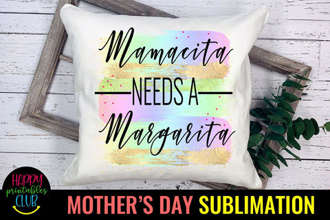 Mamacita Needs Margarita-Mothers Day Sublimation-Mom PNG Sublimation Happy Printables Club 