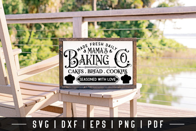 Mama's Baking Co | Vintage Kitchen Sign SVG SVG CraftLabSVG 