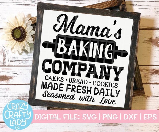 Mama's Baking Company | Kitchen SVG Cut File SVG Crazy Crafty Lady Co. 