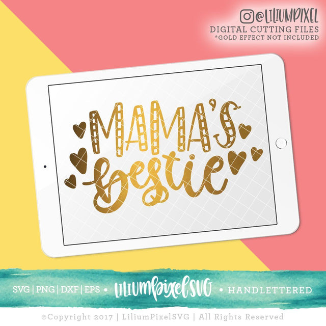Mama's Bestie SVG Lilium Pixel SVG 
