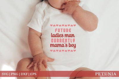 Mama's Boy SVG | Cute Valentine's Day Baby SVG SVG Petunia Digital Design 