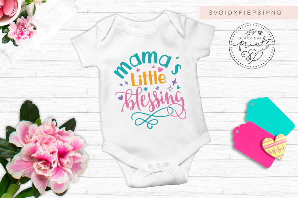 Mama's little blessing | Baby girl cut file - So Fontsy