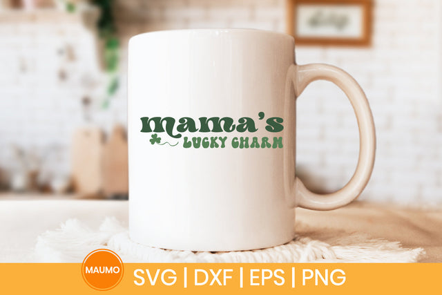 Mama's lucky charm St Patrick's svg quote SVG Maumo Designs 