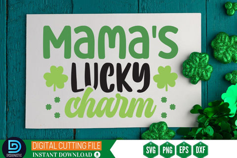 Mama's lucky charm SVG SVG DESIGNISTIC 