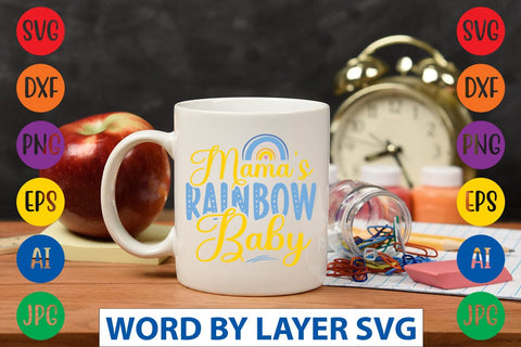 Mama's Rainbow Baby svg design SVG Rafiqul20606 