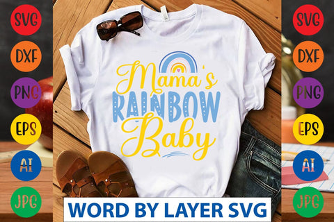 Mama's Rainbow Baby svg design SVG Rafiqul20606 