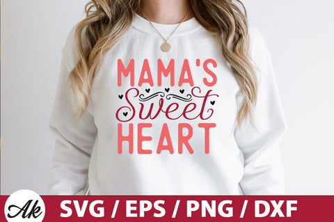 Mama's sweet heart SVG SVG akazaddesign 