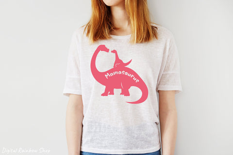 Mamasaurus svg bundle, funny mom svg design, dinosaur svg SVG Digital Rainbow Shop 