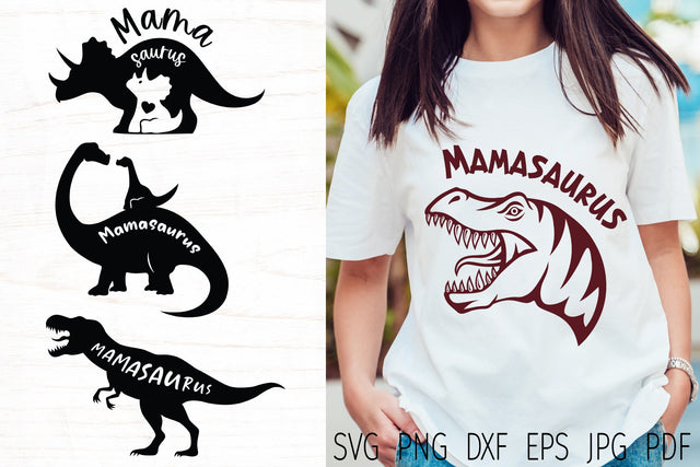 Mamasaurus svg bundle, funny mom svg design, dinosaur svg SVG Digital Rainbow Shop 
