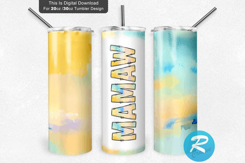 Mamaw 20 oz / 30 oz Tumbler PNG Sublimation Regulrcrative 