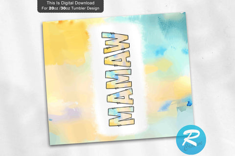Mamaw 20 oz / 30 oz Tumbler PNG Sublimation Regulrcrative 