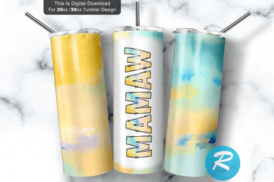 Mamaw 20 oz / 30 oz Tumbler PNG Sublimation Regulrcrative 