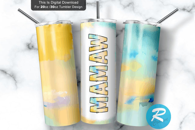 Mamaw 20 oz / 30 oz Tumbler PNG Sublimation Regulrcrative 
