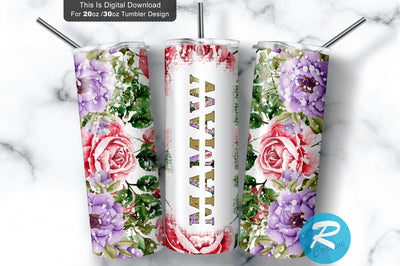 Mammaw 20 oz / 30 oz Tumbler PNG Sublimation Regulrcrative 