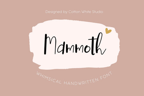 Mammoth Font Cotton White Studio 