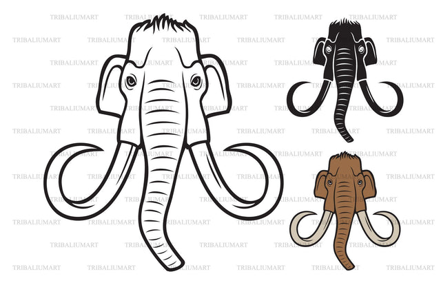 Mammoth head SVG TribaliumArtSF 