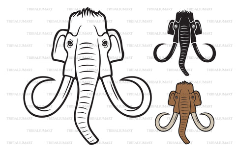 Mammoth head SVG TribaliumArtSF 