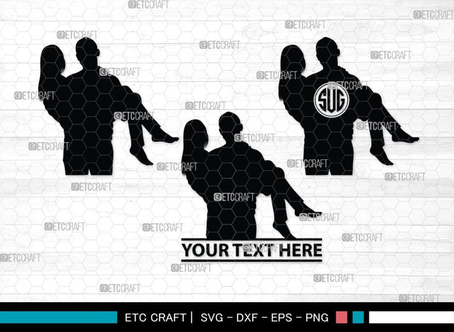Man Carrying Woman Monogram, Man Carrying Woman Silhouette, Man Carrying Woman SVG, Woman Svg, Carrying Svg, SB00381 SVG ETC Craft 