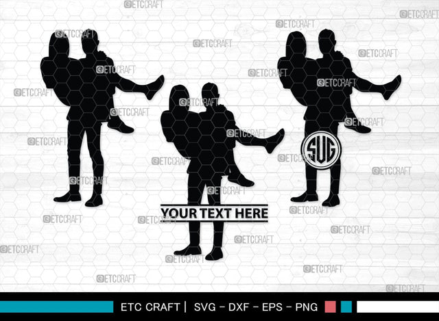 Man Carrying Woman Monogram, Man Carrying Woman Silhouette, Man Carrying Woman SVG, Woman Svg, Carrying Svg, SB00381 SVG ETC Craft 