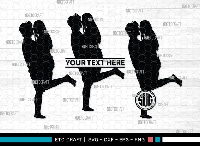 Man Carrying Woman Monogram, Man Carrying Woman Silhouette, Man Carrying Woman SVG, Woman Svg, Carrying Svg, SB00381 SVG ETC Craft 