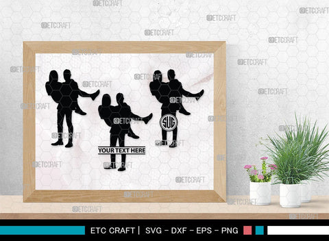 Man Carrying Woman Monogram, Man Carrying Woman Silhouette, Man Carrying Woman SVG, Woman Svg, Carrying Svg, SB00381 SVG ETC Craft 
