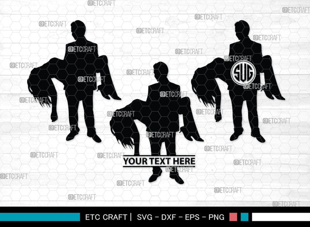 Man Carrying Woman Monogram, Man Carrying Woman Silhouette, Man Carrying Woman SVG, Woman Svg, Carrying Svg, SB00381 SVG ETC Craft 