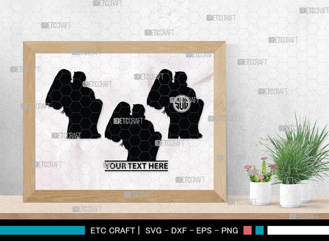 Man Carrying Woman Monogram, Man Carrying Woman Silhouette, Man Carrying Woman SVG, Woman Svg, Carrying Svg, SB00381 SVG ETC Craft 