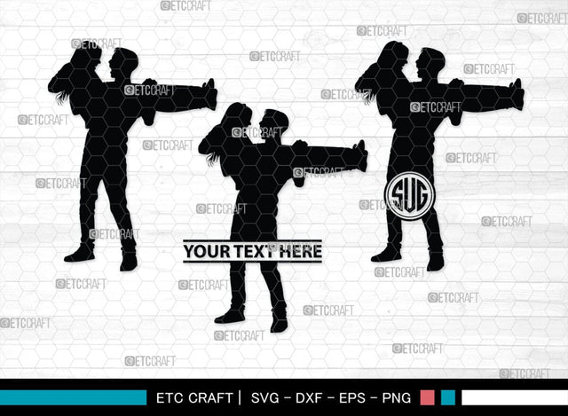 Man Carrying Woman Monogram, Man Carrying Woman Silhouette, Man Carrying Woman SVG, Woman Svg, Carrying Svg, SB00381 SVG ETC Craft 