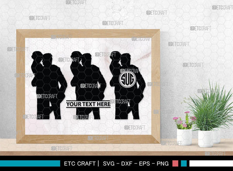 Man Carrying Woman Monogram, Man Carrying Woman Silhouette, Man Carrying Woman SVG, Woman Svg, Carrying Svg, SB00381 SVG ETC Craft 