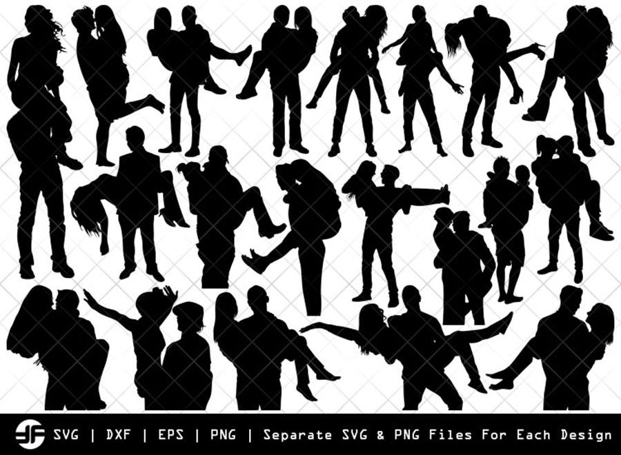 Man Carrying Woman SVG | Silhouette Bundle | SVG Cut File - So Fontsy