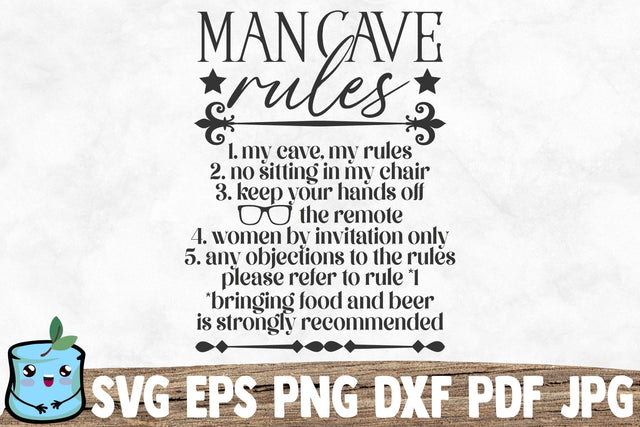 Man Cave Rules SVG MintyMarshmallows 