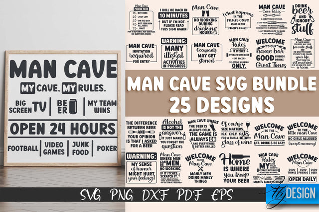 Man Cave SVG | Funny Quotes SVG SVG Fly Design 