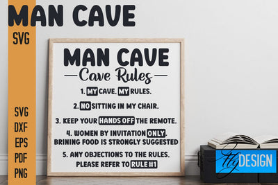 Man Cave SVG | Funny Quotes SVG SVG Fly Design 