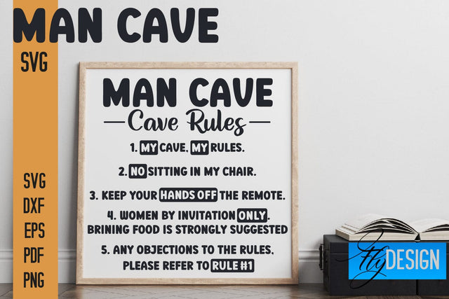 Man Cave SVG | Funny Quotes SVG SVG Fly Design 
