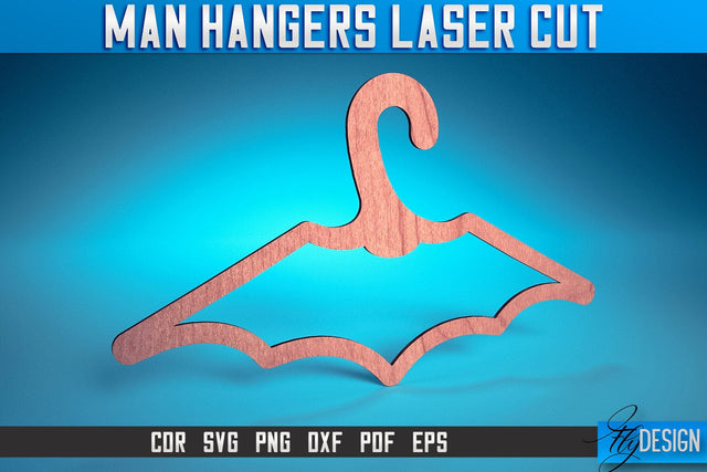 Man Hanger Laser Cut SVG | Man Design Laser Cut SVG Design | CNC Files SVG Fly Design 