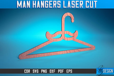 Man Hanger Laser Cut SVG | Man Design Laser Cut SVG Design | CNC Files SVG Fly Design 