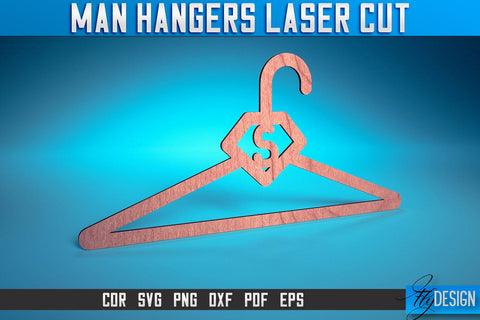 Man Hanger Laser Cut SVG | Man Design Laser Cut SVG Design | CNC Files SVG Fly Design 