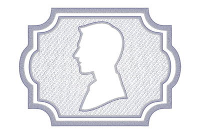 Man head embossed machine embroidery digital download Embroidery/Applique DESIGNS embroidery-workshop 