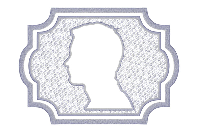 Man head embossed machine embroidery digital download Embroidery/Applique DESIGNS embroidery-workshop 