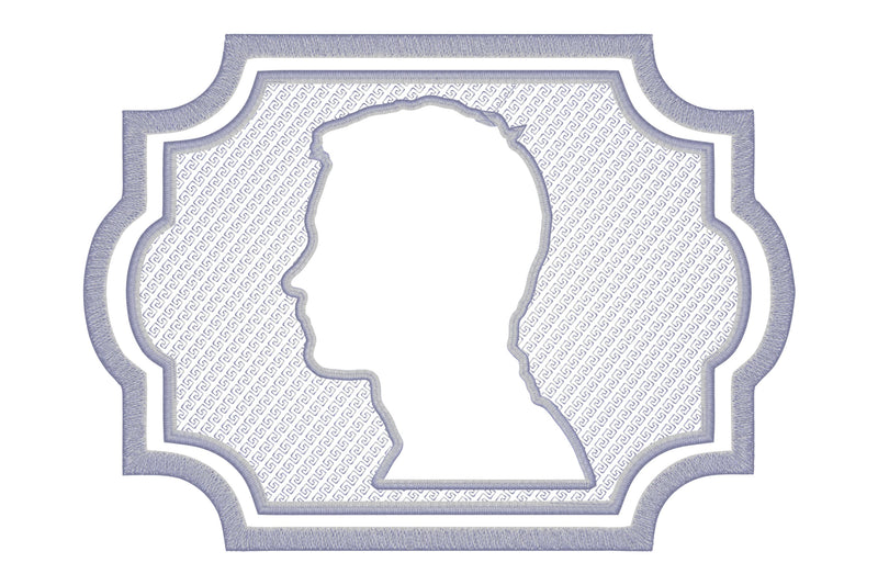 Man head embossed machine embroidery digital download Embroidery/Applique DESIGNS embroidery-workshop 