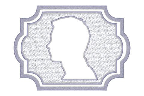 Man head embossed machine embroidery digital download Embroidery/Applique DESIGNS embroidery-workshop 