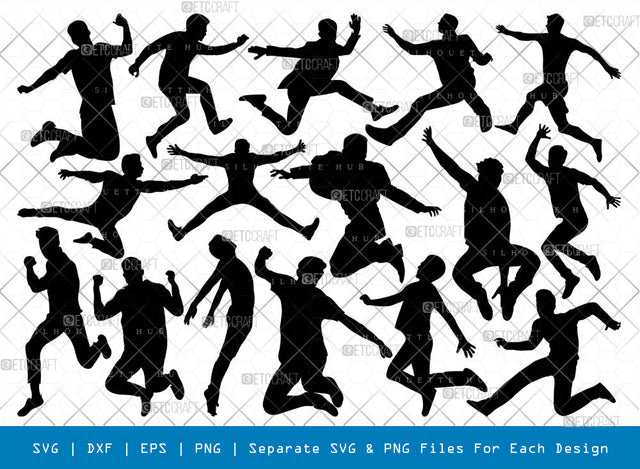 Man Jumping SVG, Man Jumping Silhouette, Jumping People Svg, Jump svg, Parkour Jump Svg, Teens Jumping Svg, Man Jumping Bundle SVG ETC Craft 
